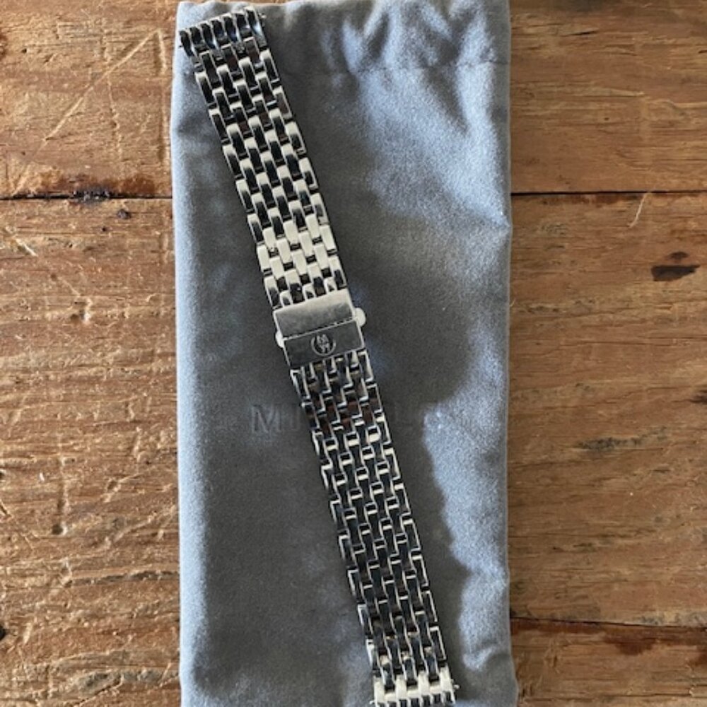Michele Deco 16MM Silver Stainless Steel Watch Band